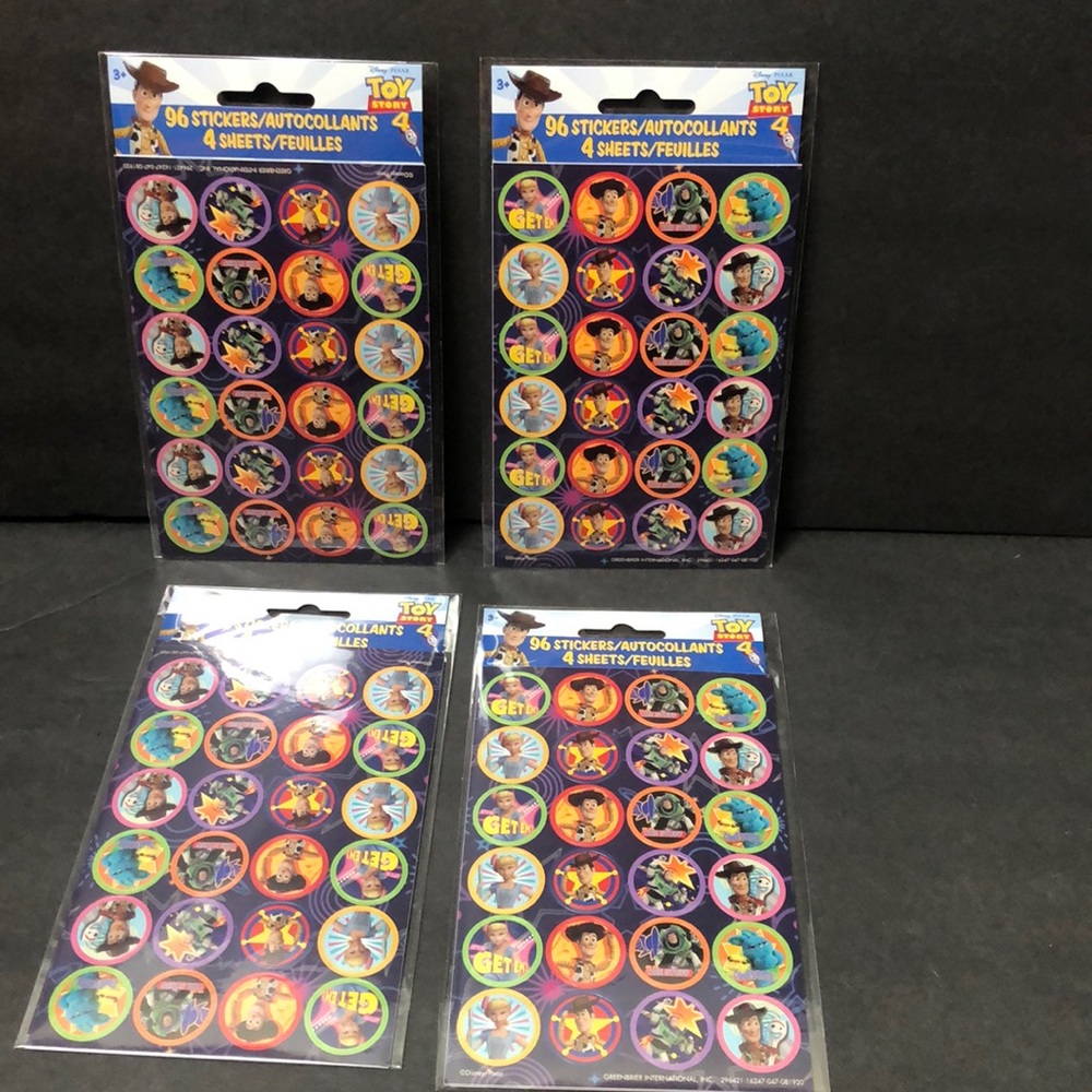 384 Disney Toy Story 4 Stickers Party Favors